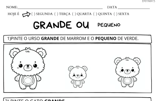 Atividades de Matemática para o 1º Ano para Imprimir