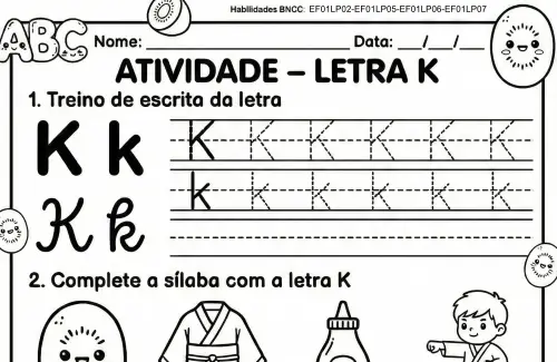 atividade letra k