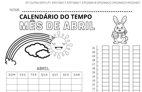 Calendário do tempo Março 2026