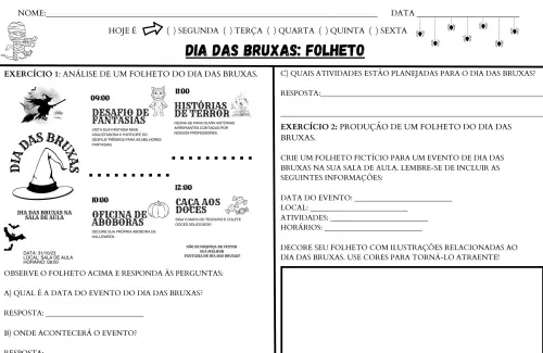 atividade 2º ano produção de folheto