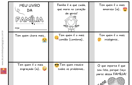 atividade dia da família livro