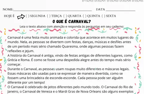 o que é carnaval 