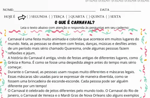 o que é carnaval