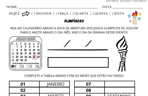 atividade das olimpíadas 2024 matemática