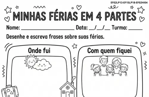 Atividade de Volta às Aulas 2º ano