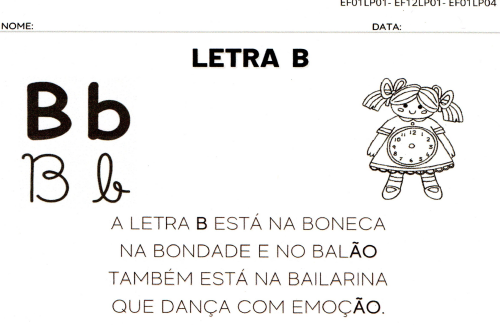 atividade de caligrafia letra B