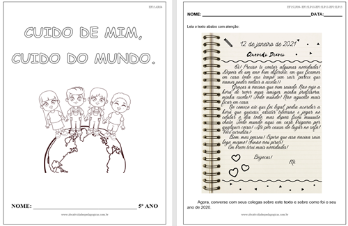 Capa do Projeto 5º ano