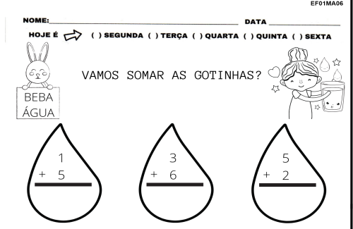 atividade 1º ano dia mundial da água