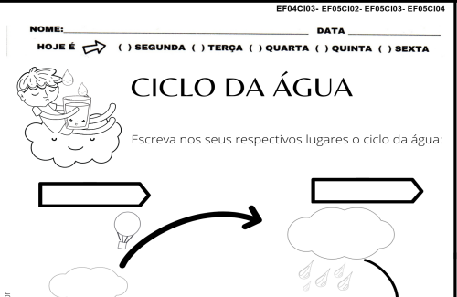 atividade 4º ano dia mundial da água