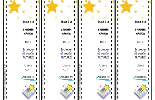 atividade de volta às aulas varinha mágica