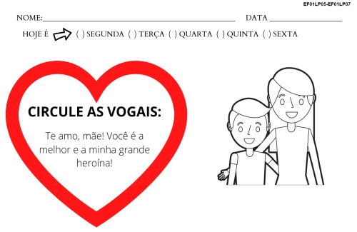 atividade de dia das mães vogais faltantes