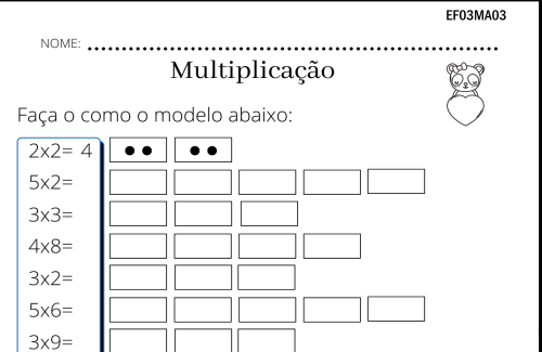 EF03MA03) Atividades de multiplicação